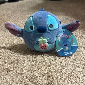 Disney Stitch Squishmallow Plush - Blue and Pink